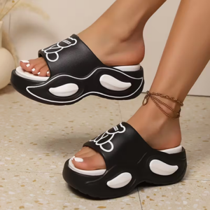 Bear Pattern EVA High-Heel Slippers