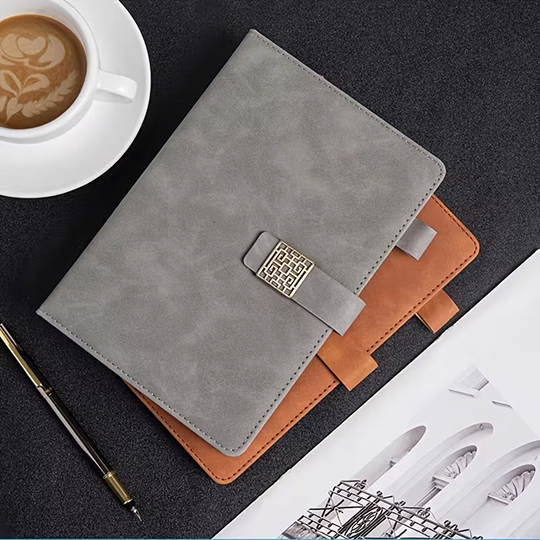 Business Gift Box Set Retro A5 Faux Leather Notebook