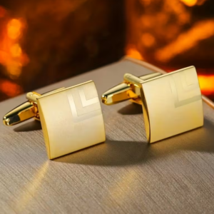 Geometric Square Men's French Cuff Shirt Sleeves