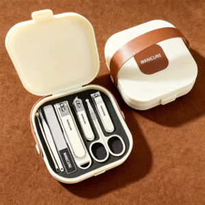 Portable 7pcs Nail Clipper Set with Anti-Splash Design